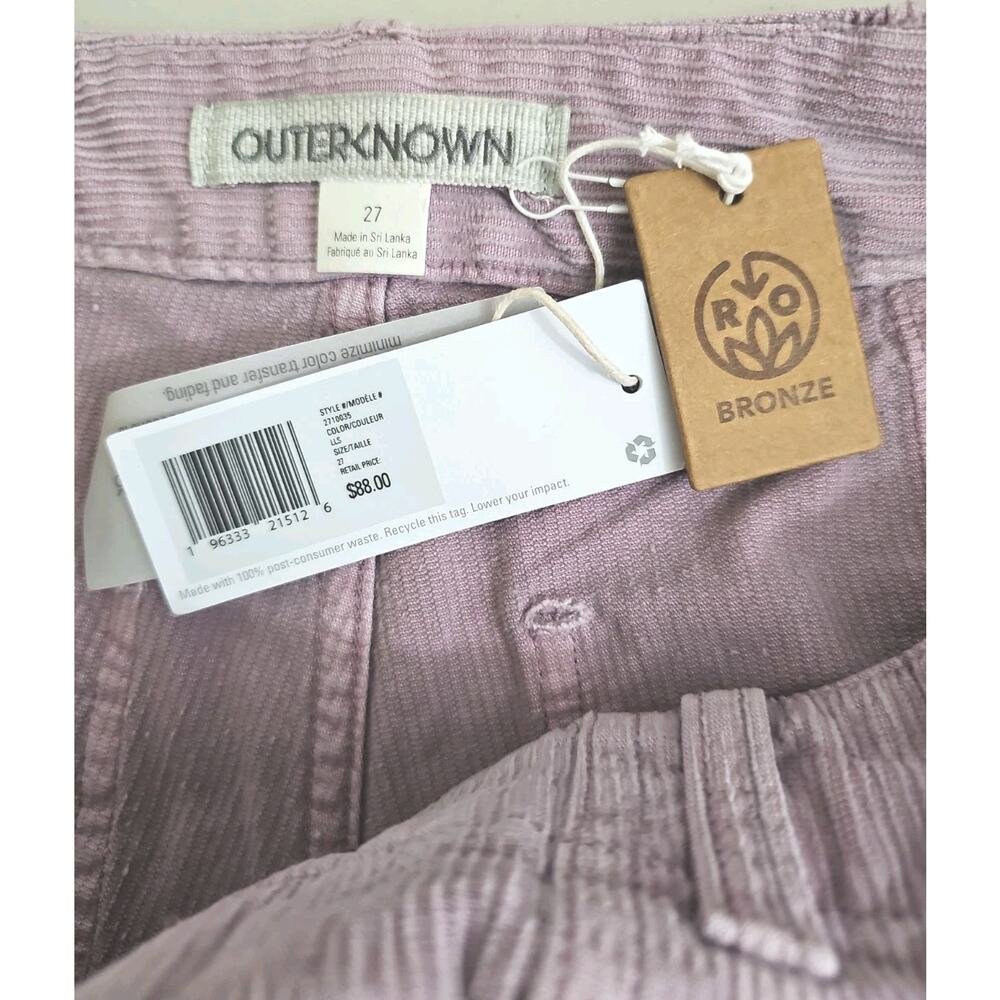 Outerknown ~Woman 27~Seventyseven Cord Shorts Bronze Light Purple Utility Cotton - Picture 4 of 13